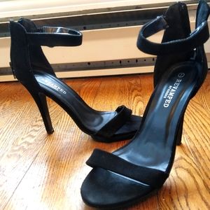 Black strappy stilettos